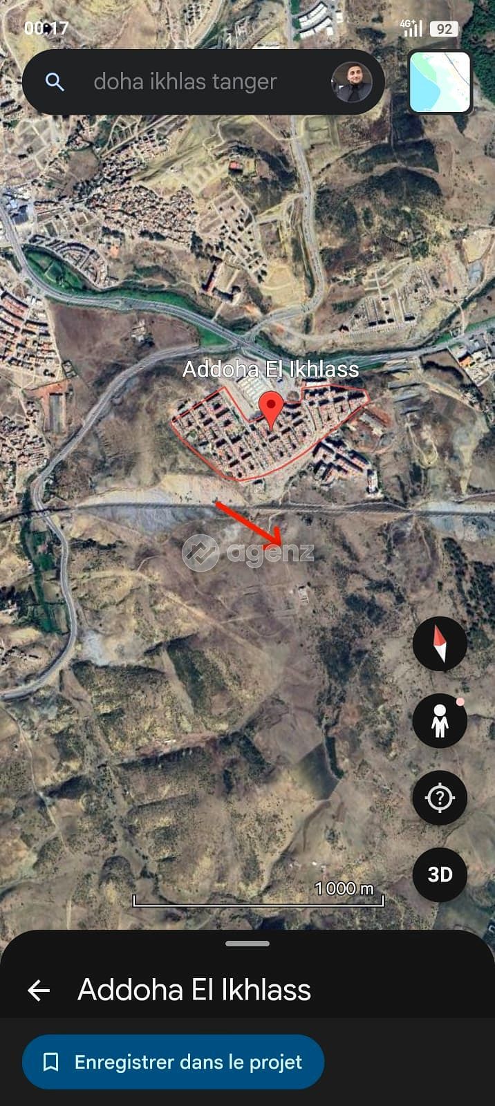 Terrain stratégique de 35 854 m² à vendre à Tanger – Zone HO1 R+5 – Fort potentiel résidentiel