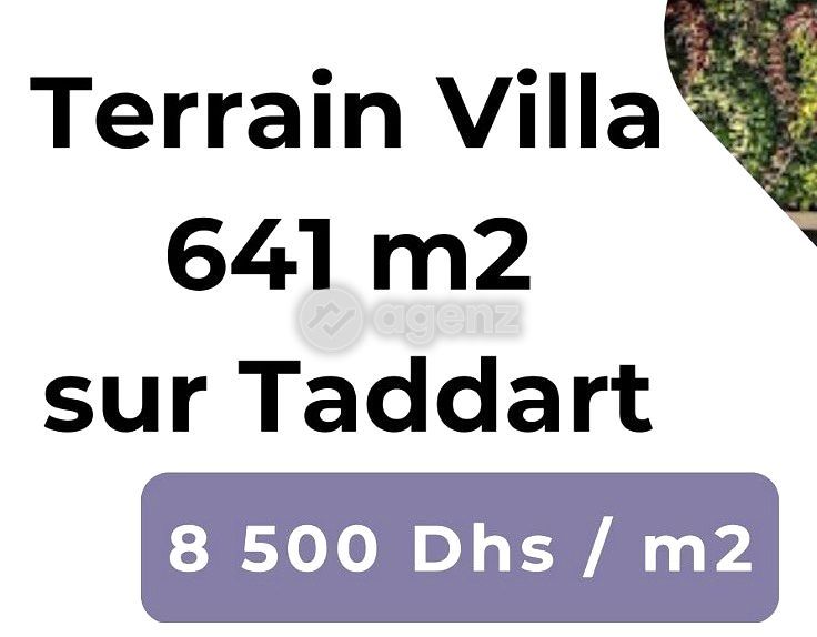 Terrain à  vendre villa 641 m2 sur Taddart Californie 