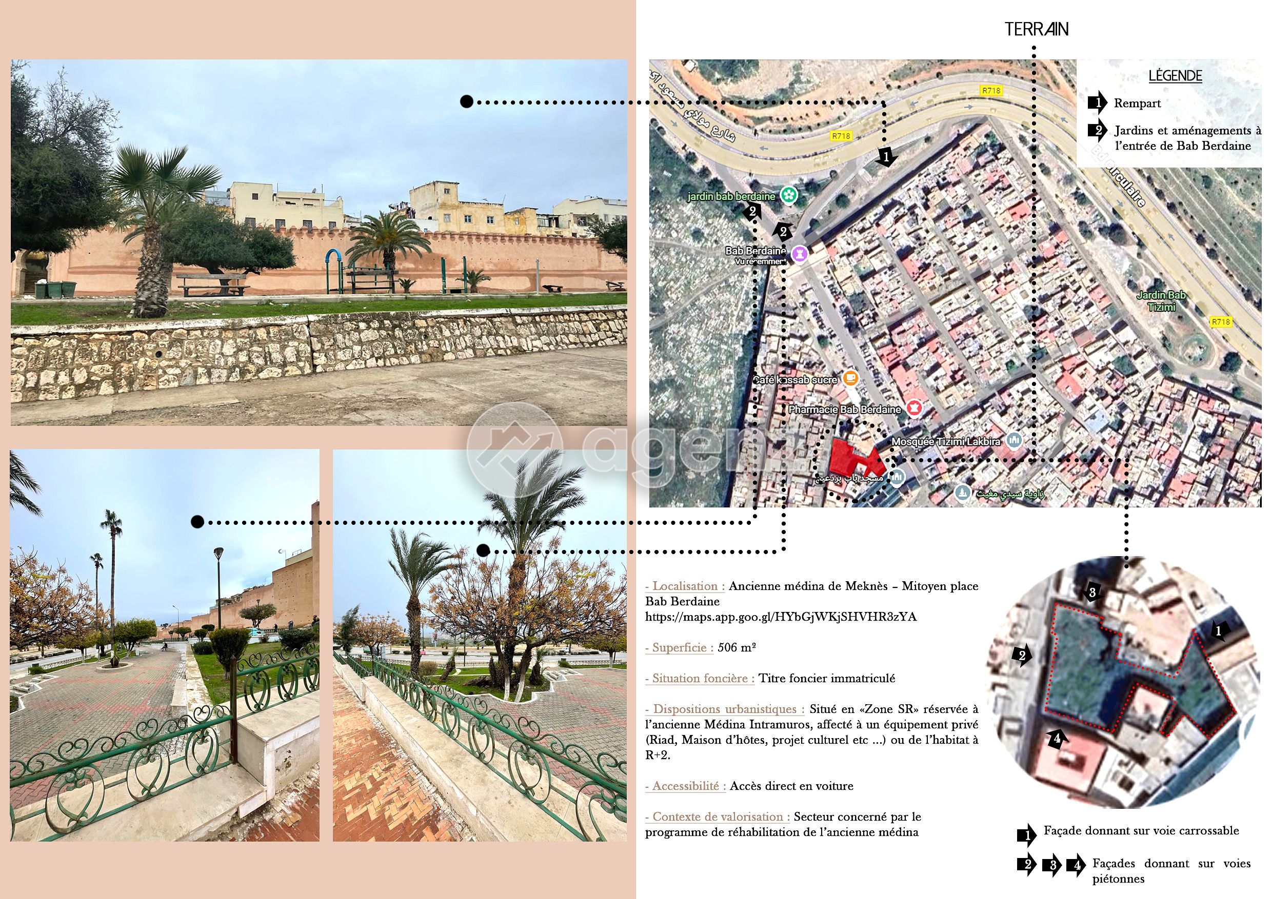 TERRAIN IMMATRICULÉ À VENDRE – ANCIENNE MÉDINA DE MEKNÈS — 3