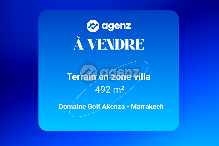 Terrain de 492 m² à Marrakech-Safi