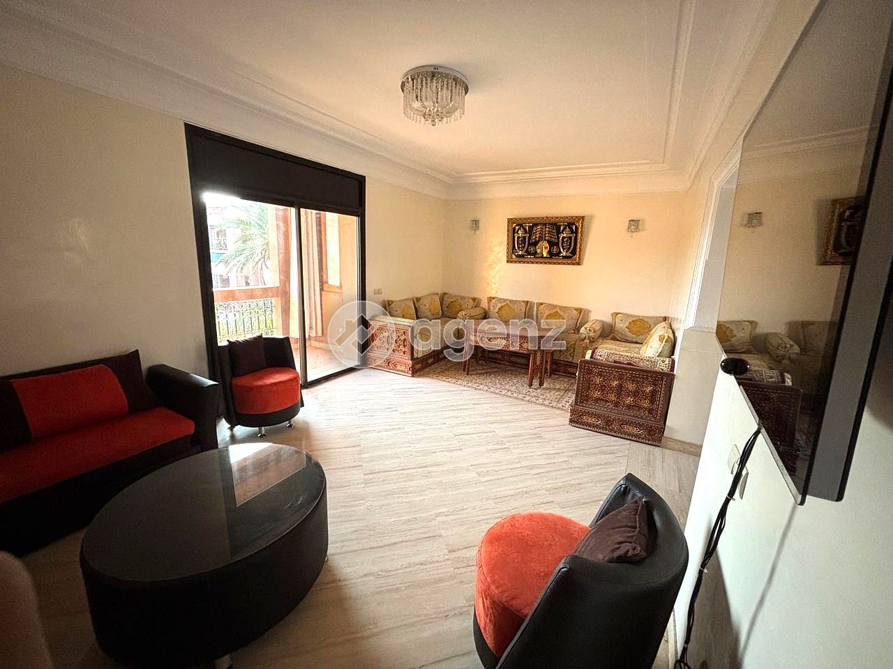 MARRAKECH – APPARTEMENT VENDU MEUBLÉ DANS RÉSIDENCE AVEC PISCINE