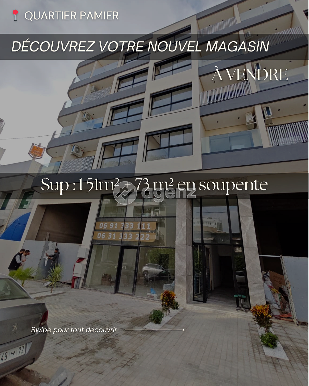 LOCAL COMMERCIAL À VENDRE AU QUARTIER PALMIER