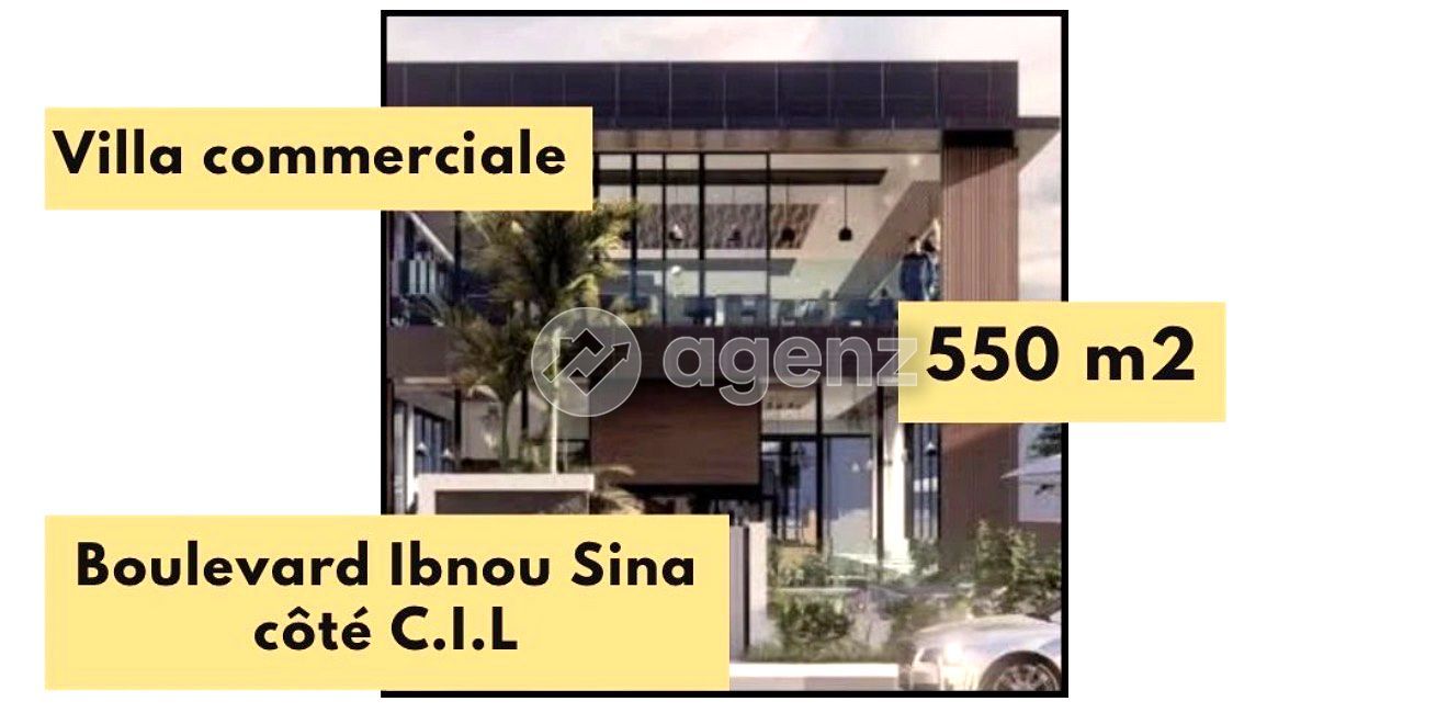 Villa commerciale à vendre sur le Bd Ibnou Sina 