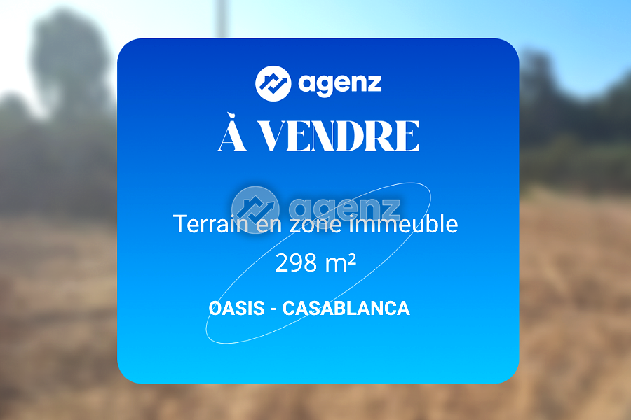 Terrain de 298 m² à Oasis - Casablanca