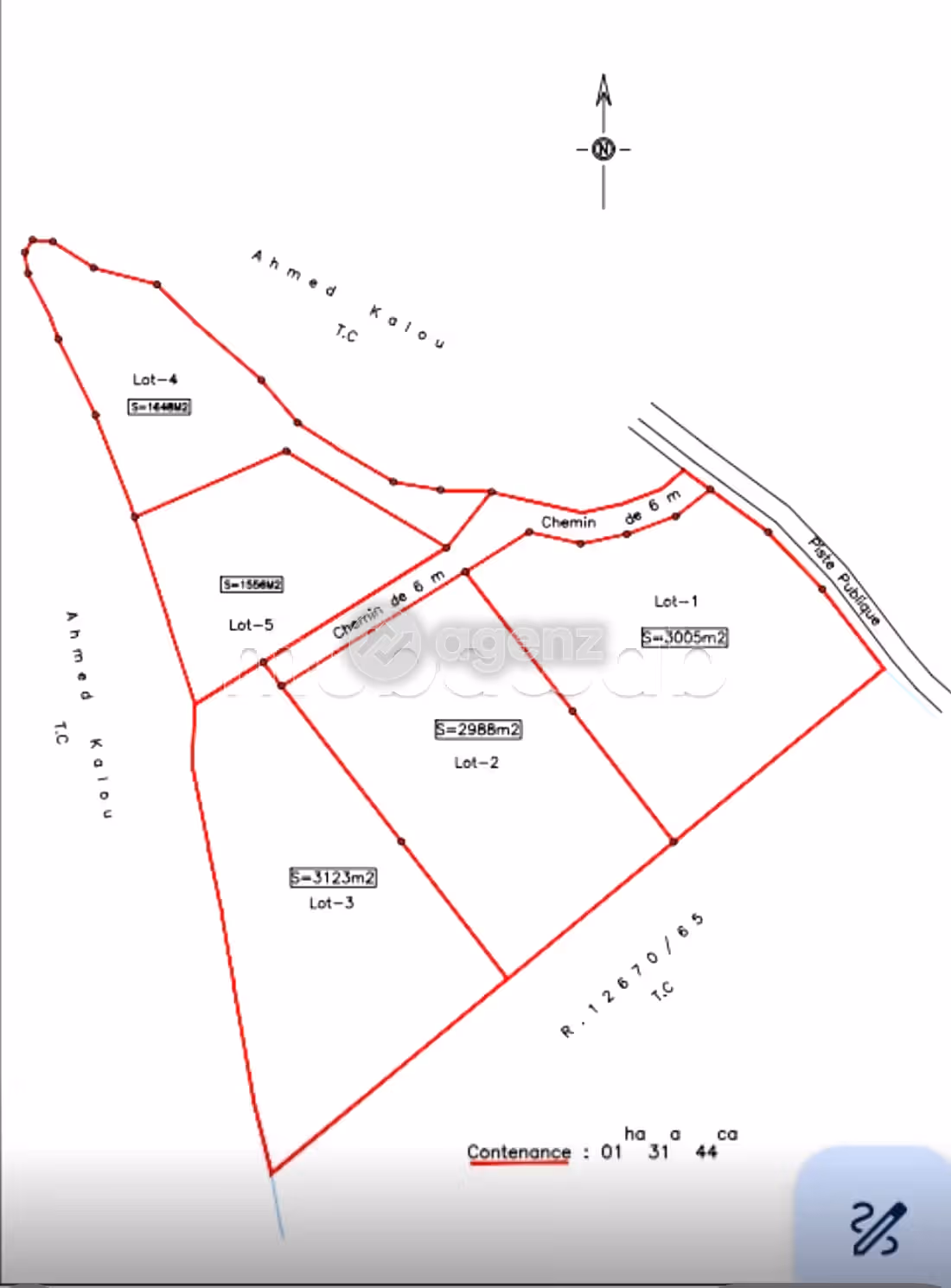 5 lots de terrains titrés rte Amizmiz Marrakech — 3