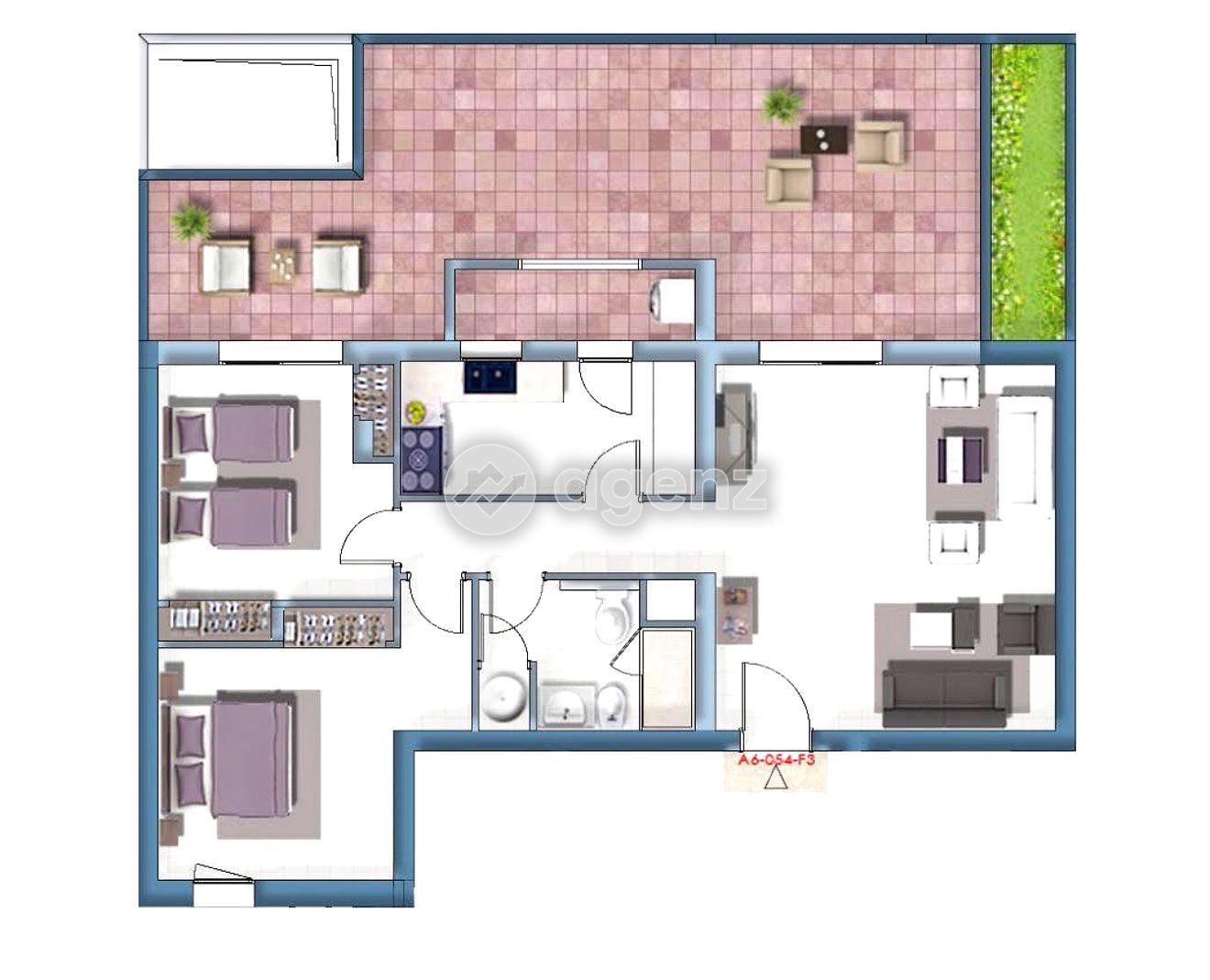 Appartement avec belle terrasse sans vis à vis à vendre sur CFC à — 2