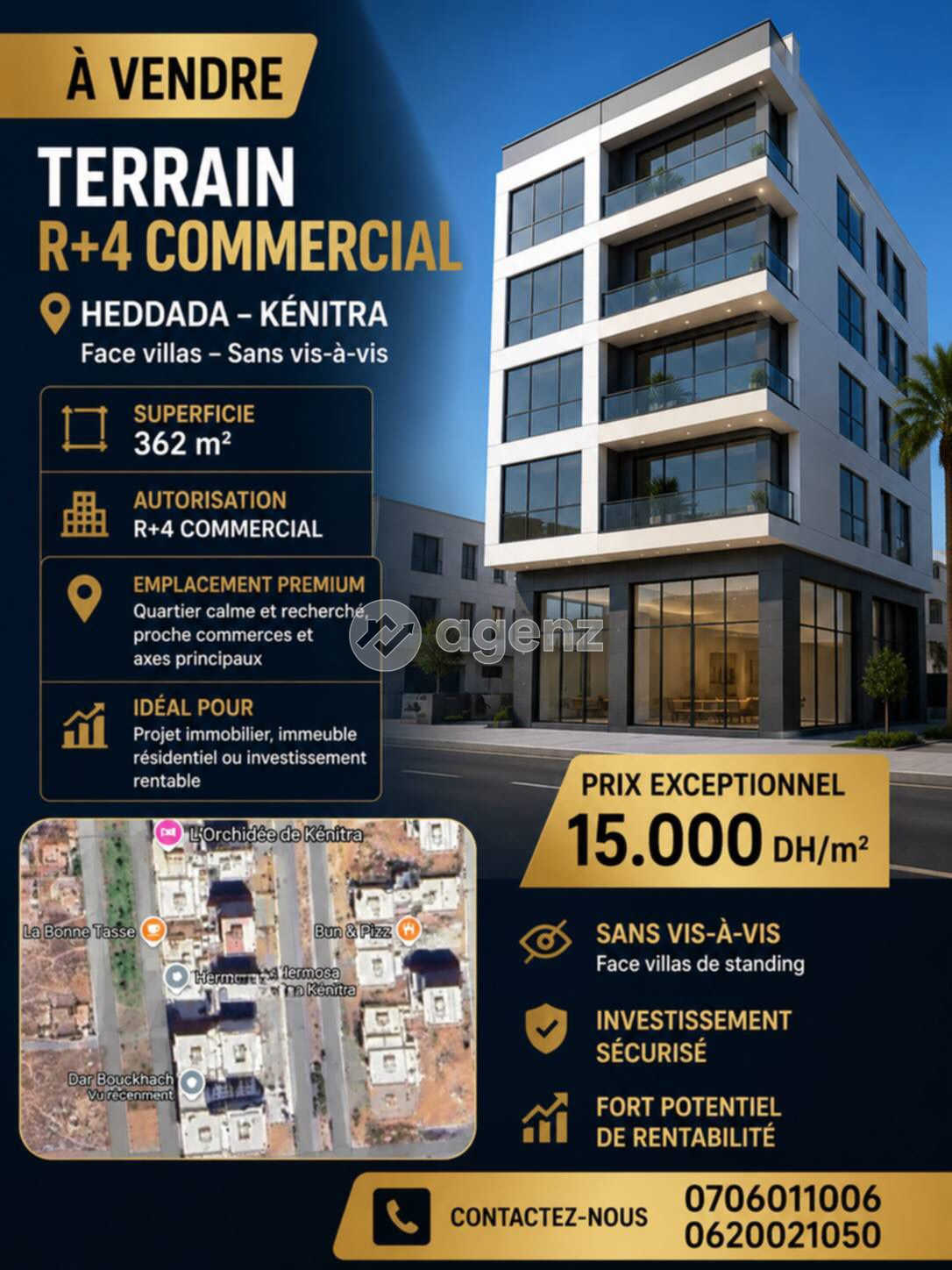 terrain r+4 Heddada kenitra commercial 