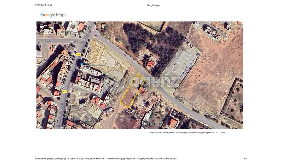 Terrain à vendre 3 770 000 dh 0 m² - Chankite Safi